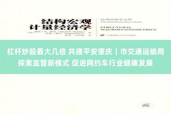 杠杆炒股最大几倍 共建平安肇庆｜市交通运输局探索监管新模式 促进网约车行业健康发展